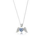 Angel wings necklace by  Shrieking Violet® Sterling silver pendant.