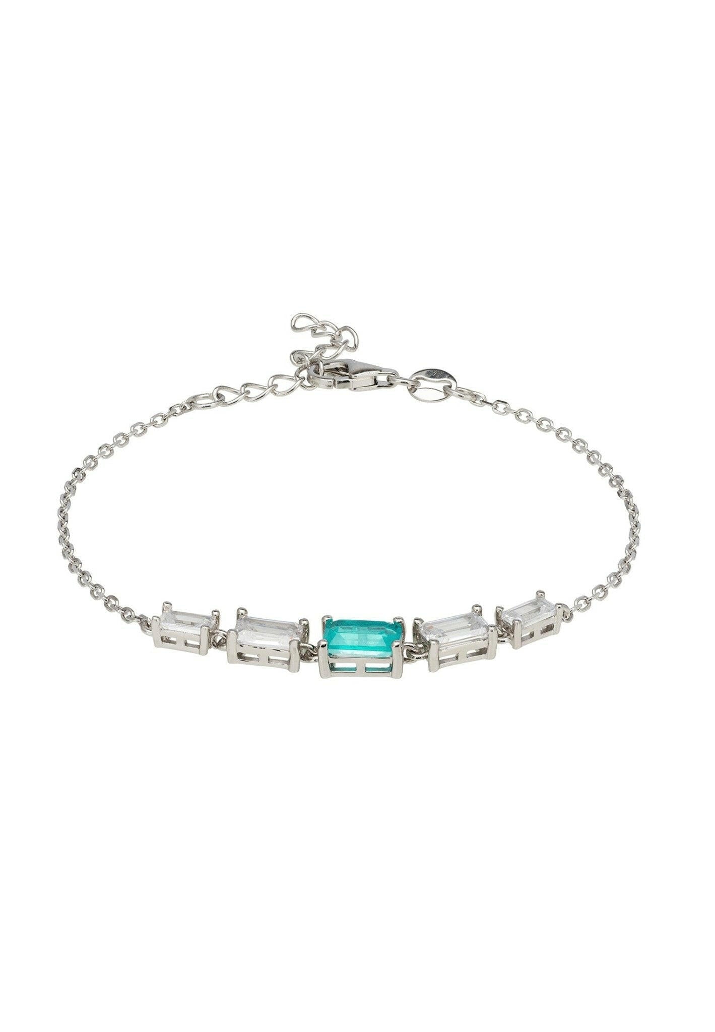 Clara Gemstone Bracelets Silver Paraiba Tourmaline.