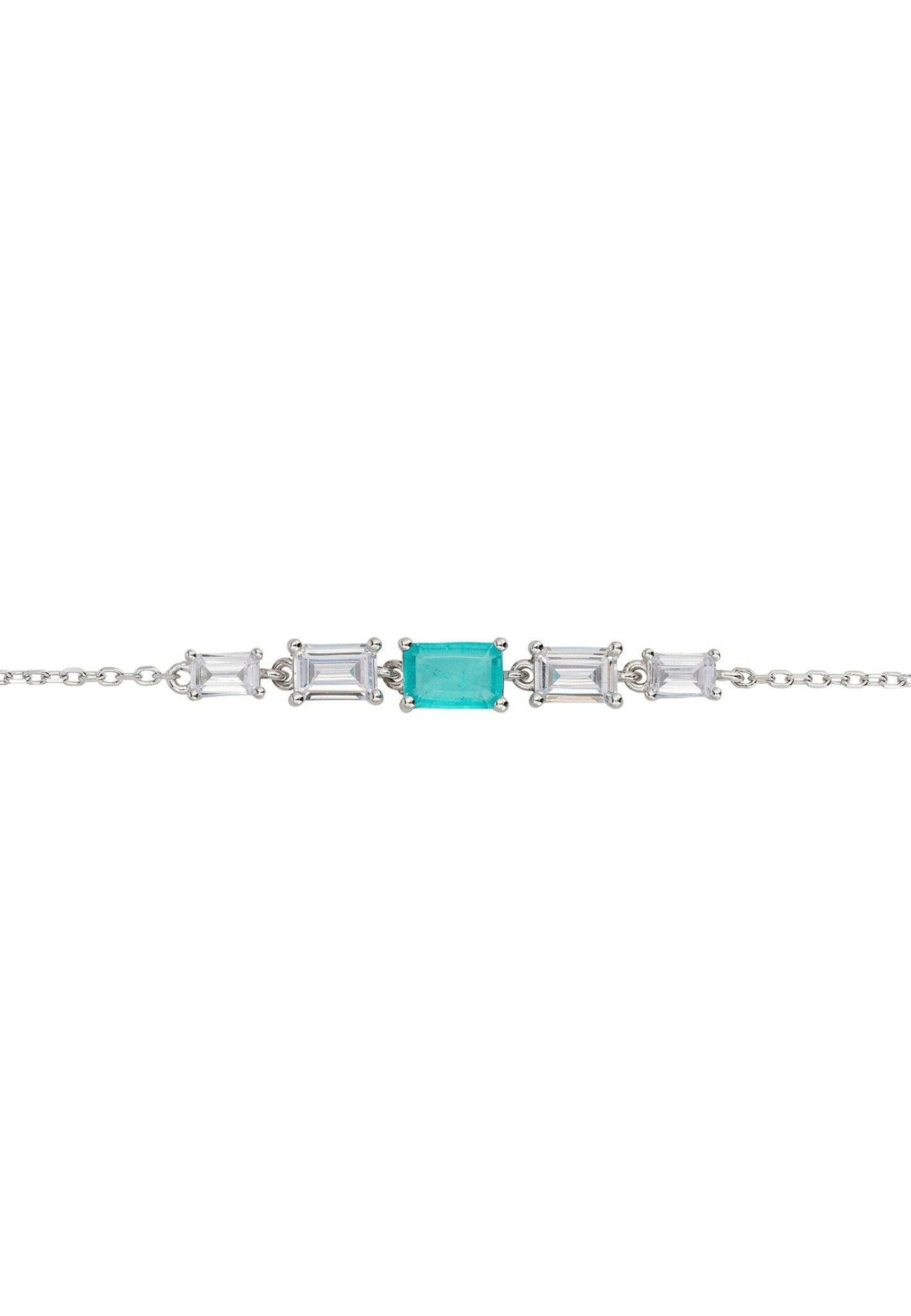 Clara Gemstone Bracelets Silver Paraiba Tourmaline.