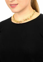 Cowrie Shell Choker Strand Necklace Gold.