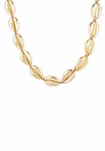 Cowrie Shell Choker Strand Necklace Gold.