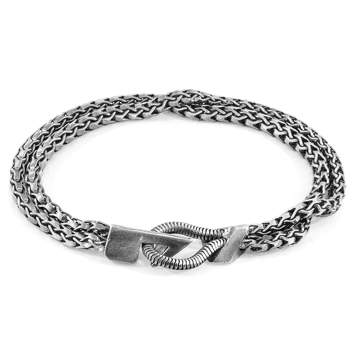 Brixham Mooring Silver Chain Bracelet.