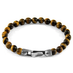 Brown Tigers Eye Nachi Silver and Stone Beaded Bracelet.