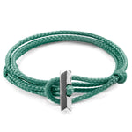 Mint Green Oxford Silver and Rope Bracelet.