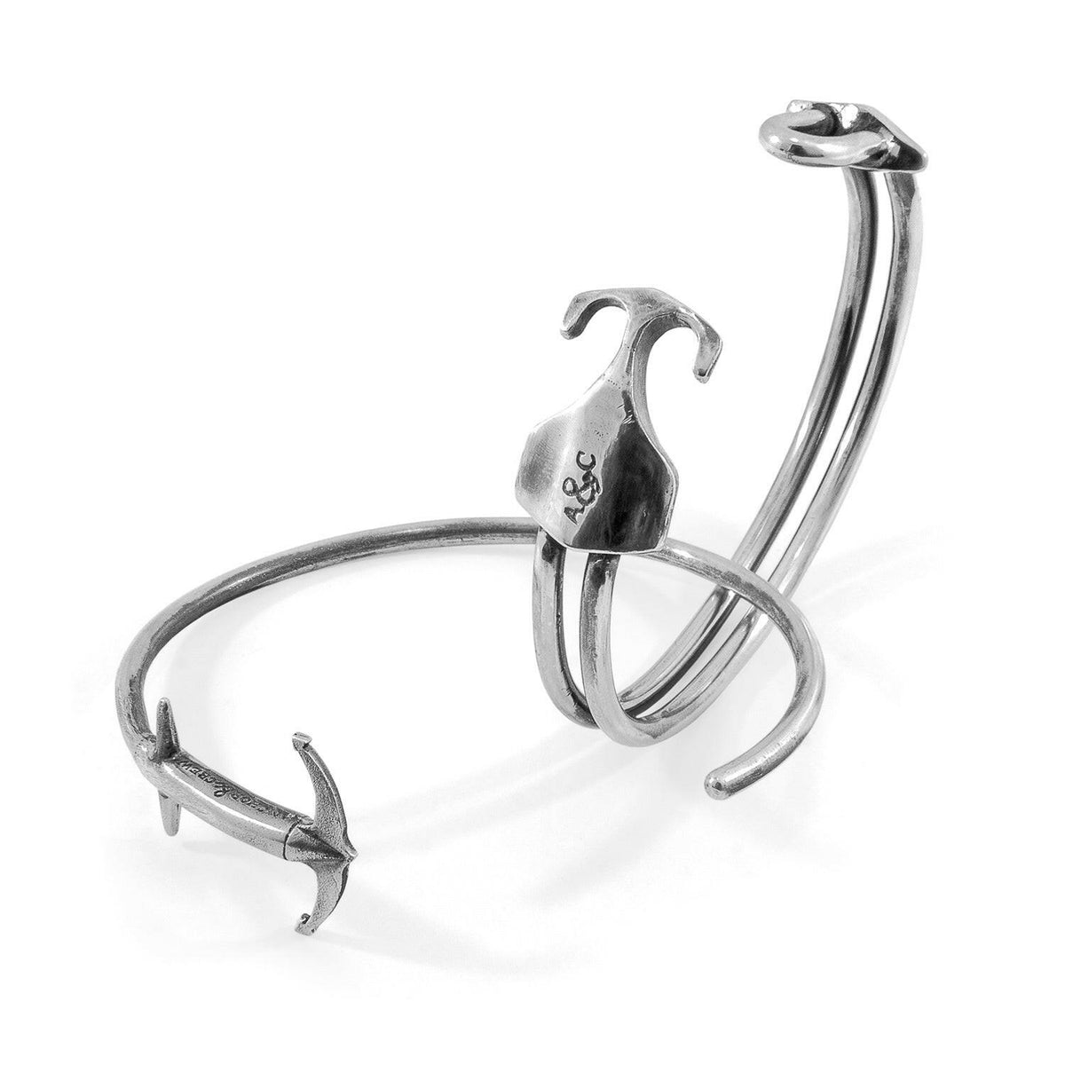 Delta Anchor Silver Bangle.