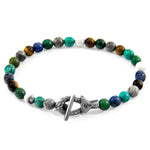 Multicoloured Multi-Gem Mantaro Silver and Stone Bracelet.