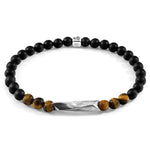 Brown Tigers Eye Orinoco Silver and Stone Bracelet.