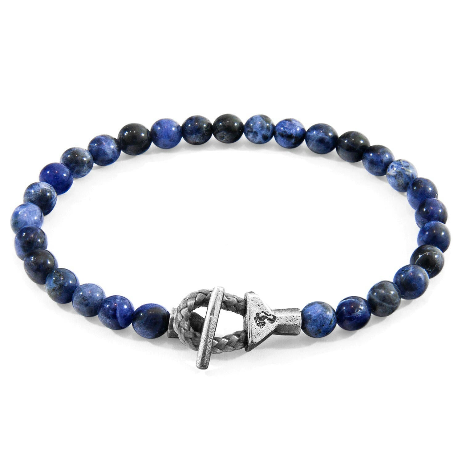 Blue Sodalite Mantaro Silver and Stone Bracelet.