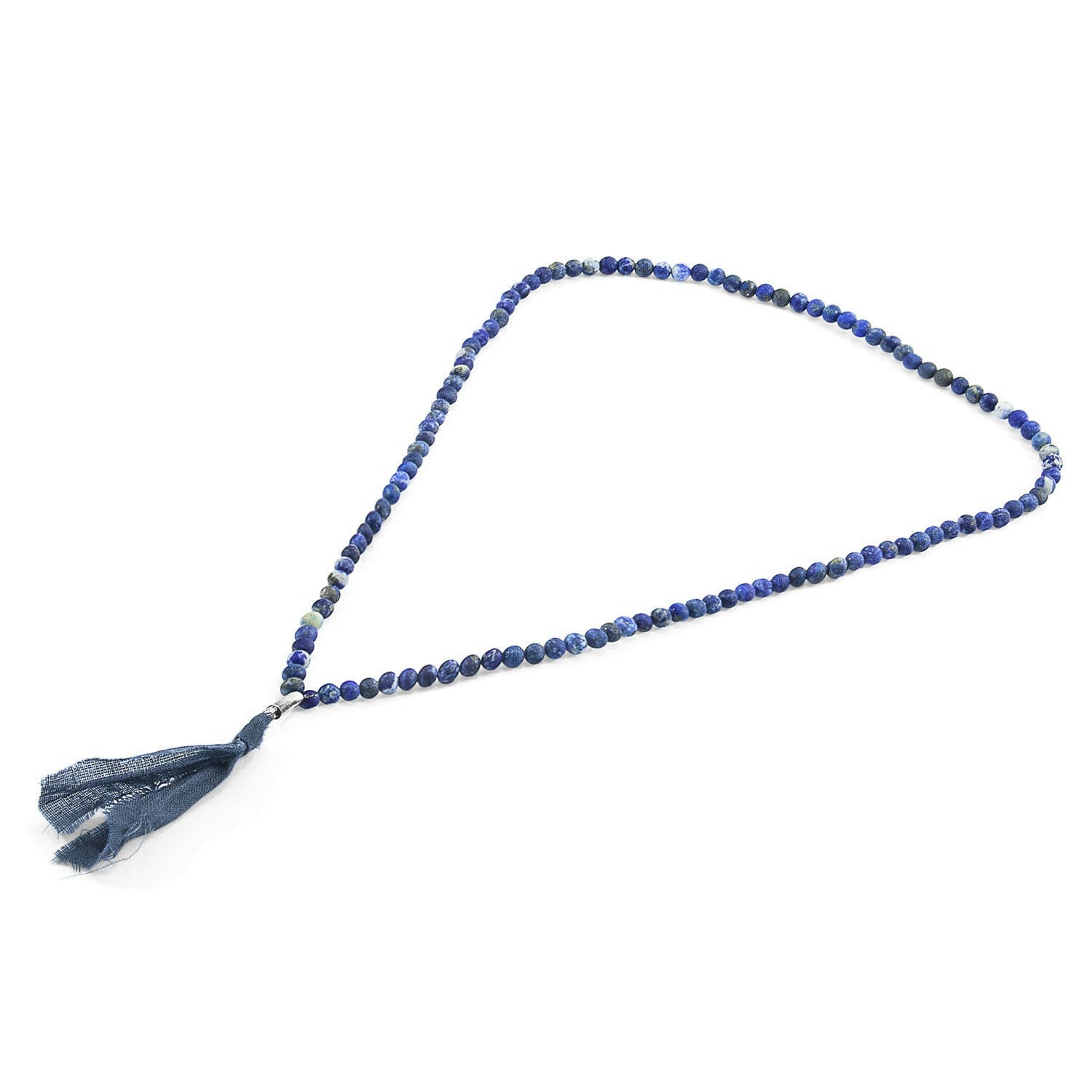 Sodalite Luke Silver, Stone and Cotton Voile Necklace x Bracelet.