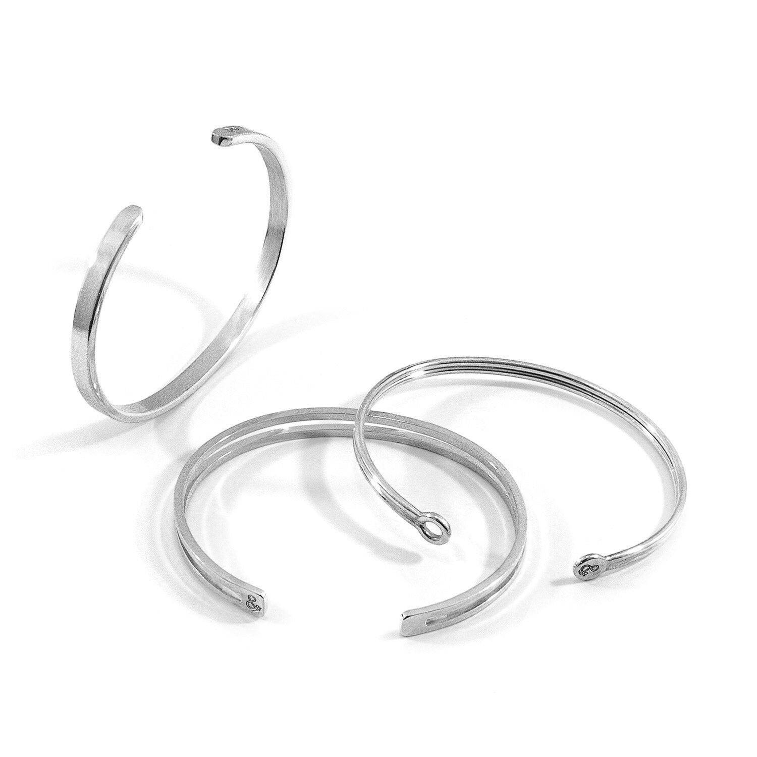 Reynolds Element Midi Geometric Silver Bangle.