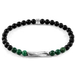 Green Jade Orinoco Silver and Stone Bracelet.