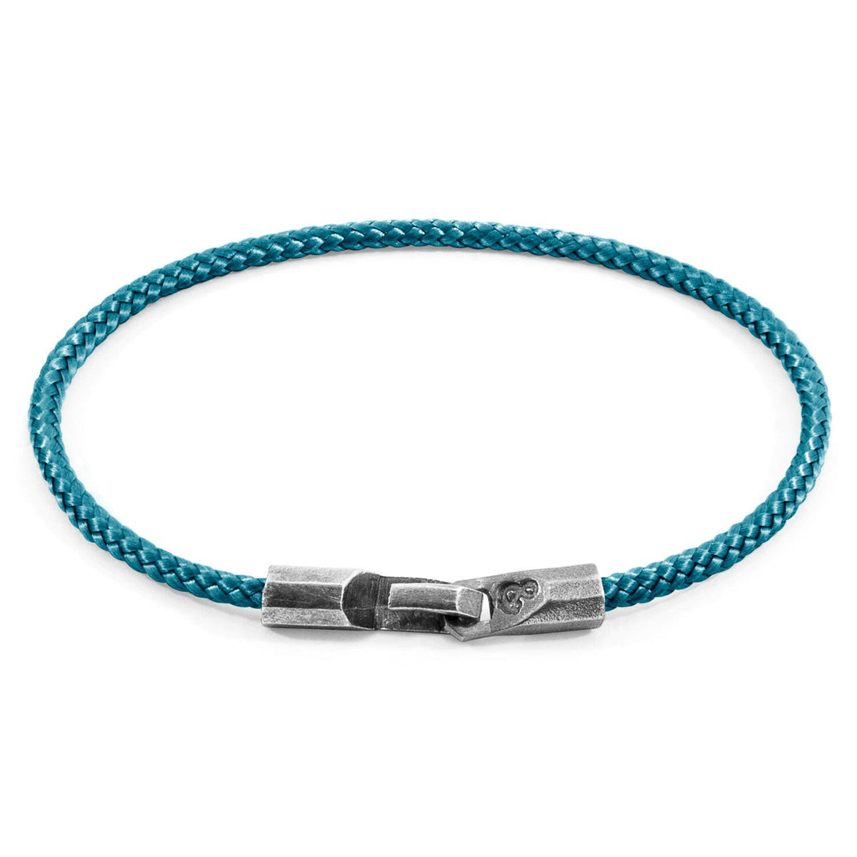 Ocean Blue Talbot Silver and Rope Bracelet.