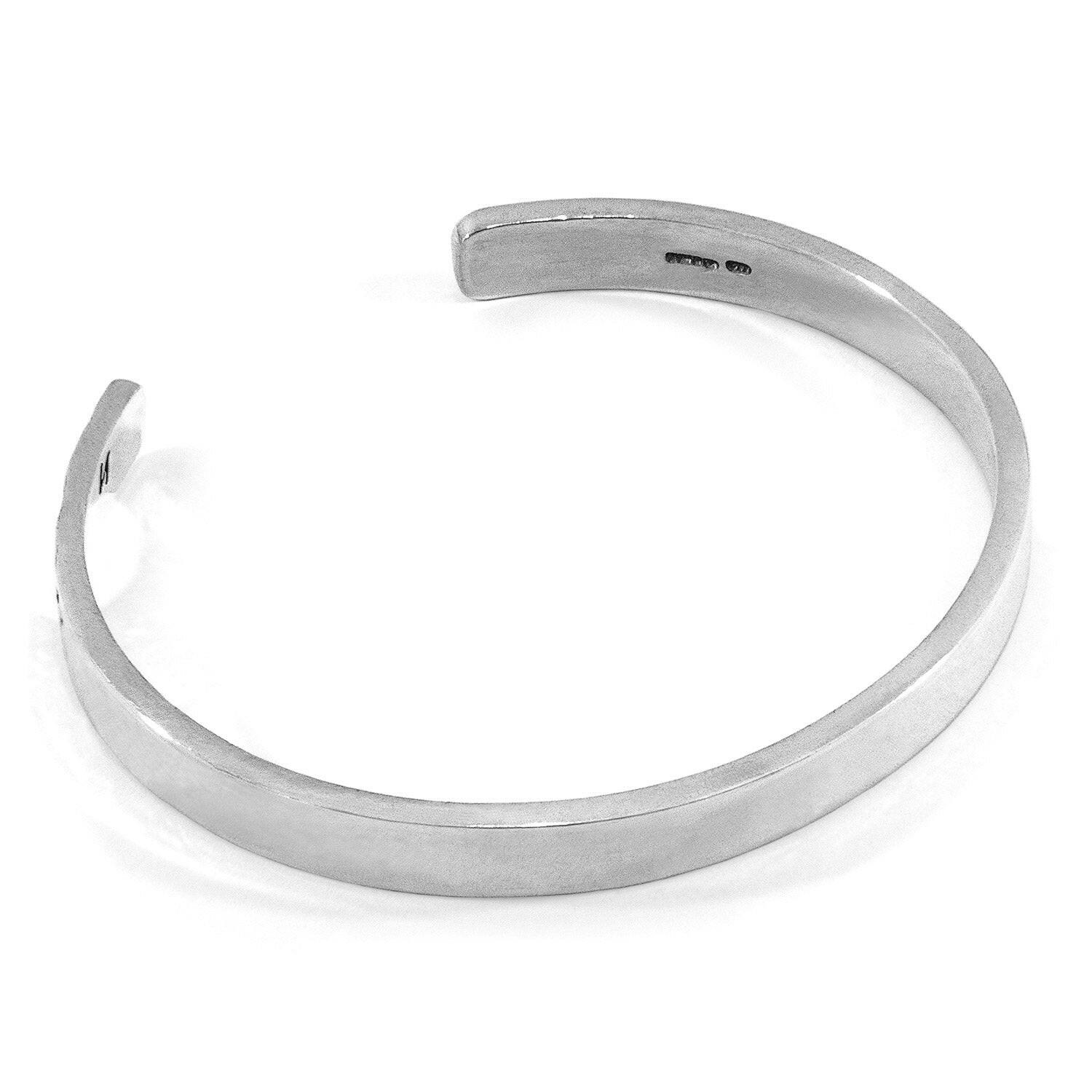 Russell Compass Cutout Wayfarer Silver Bangle.