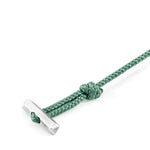 Mint Green Oxford Silver and Rope Bracelet.