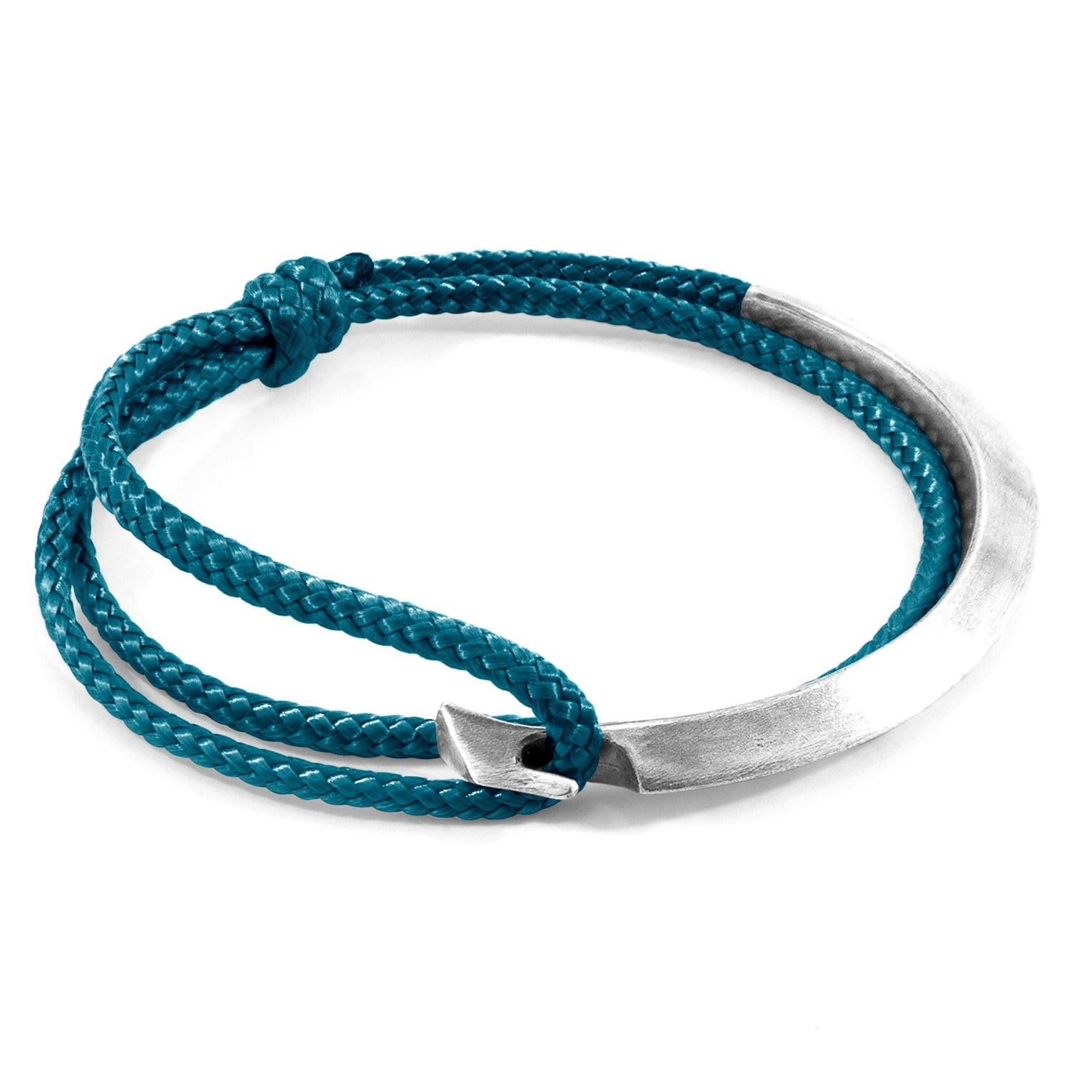 Ocean Blue Hove Silver and Rope Bracelet.