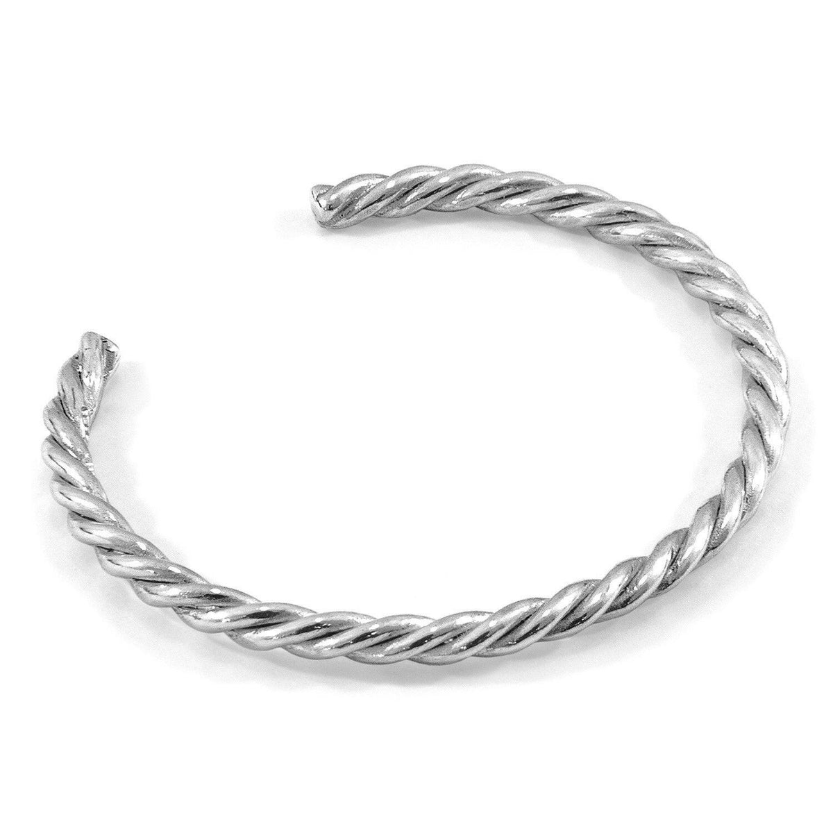 Gammell Full Rope Wayfarer Silver Bangle.