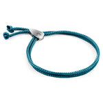 Ocean Blue Pembroke Silver and Rope Bracelet.