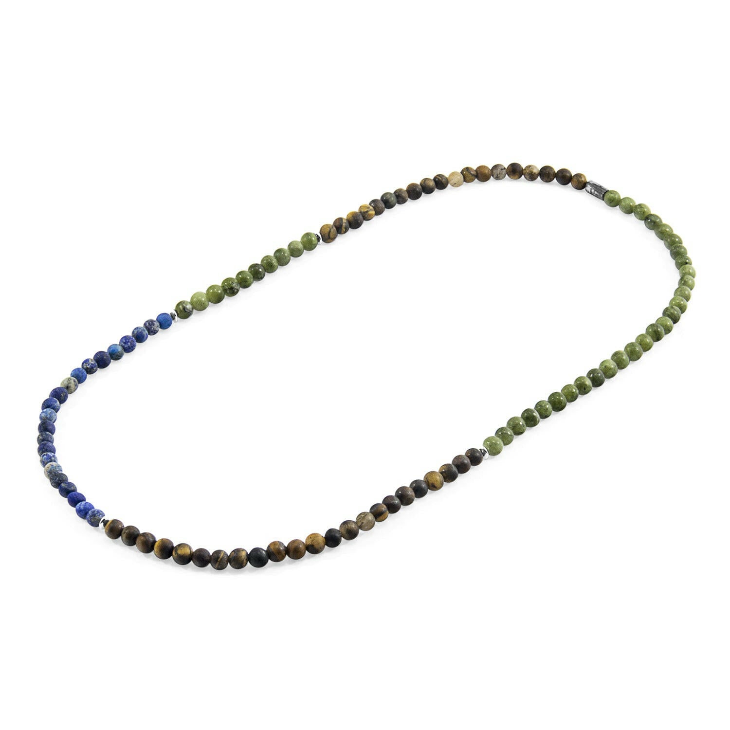 Tigers Eye, Sodalite & Jade Isaac Silver and Stone Necklace x Bracelet.