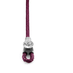 Aubergine Purple Dundee Silver and Rope Bracelet.