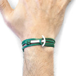 Fern Green Clipper Silver & Leather Bracelet.