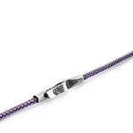 Lilac Purple Liverpool Silver and Rope Bracelet - Selectique 