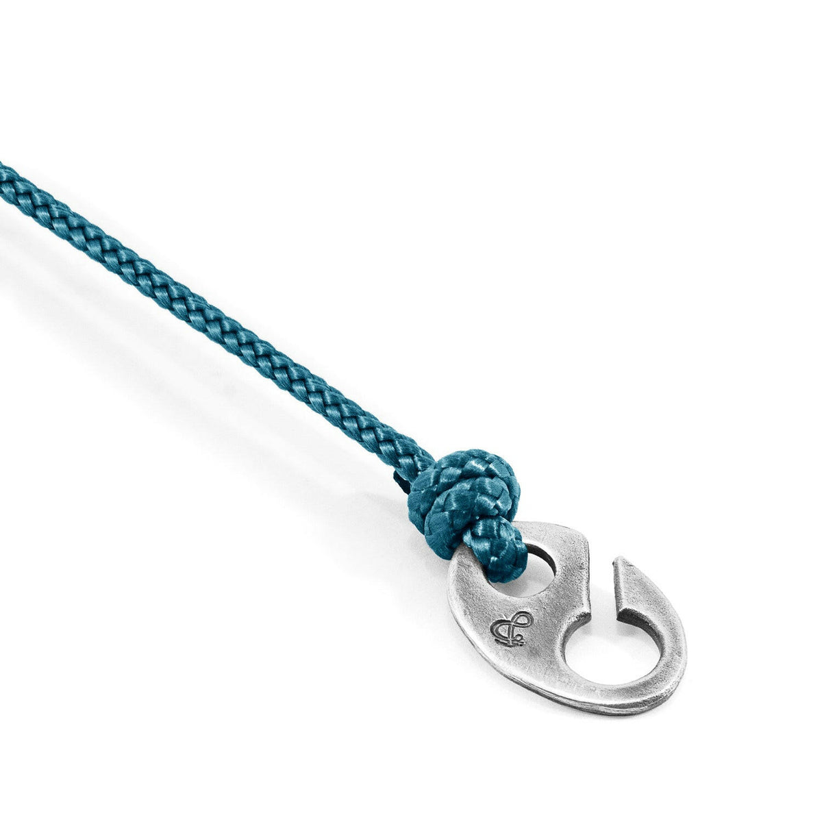 Ocean Blue Windsor Silver and Rope Bracelet.