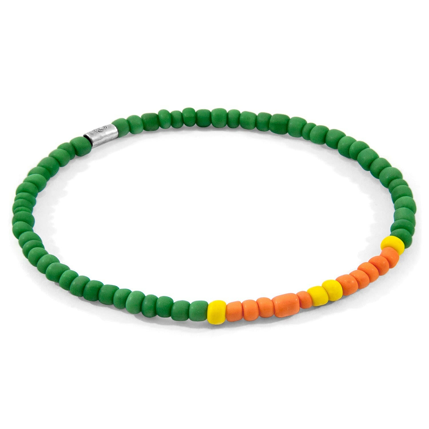 Yellow - Green Henry Silver and Glass SKINNY Bracelet.