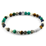 Multicoloured Multi-Gem Atrato Silver and Stone Bracelet.