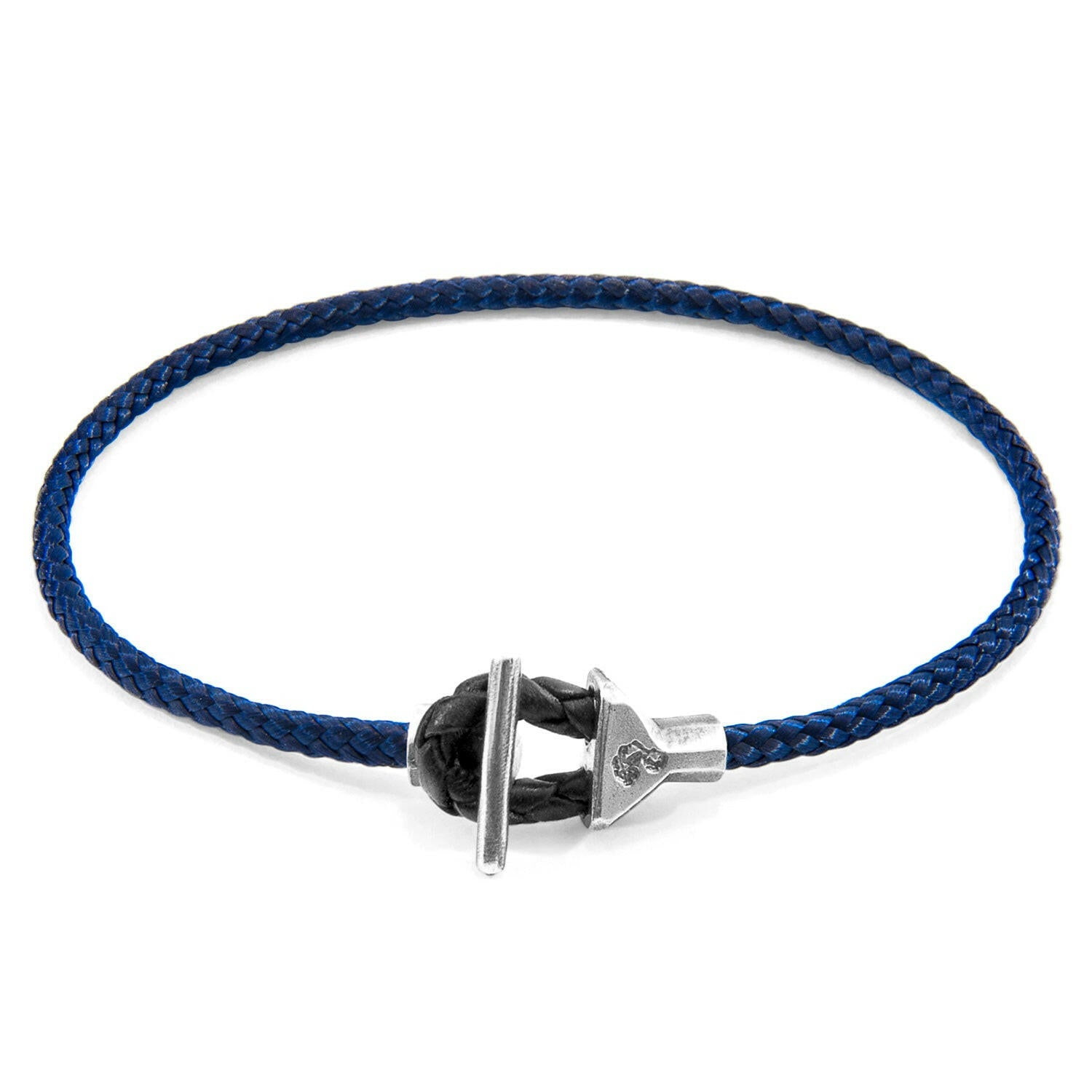 Navy Blue Cullen Silver and Rope Bracelet.