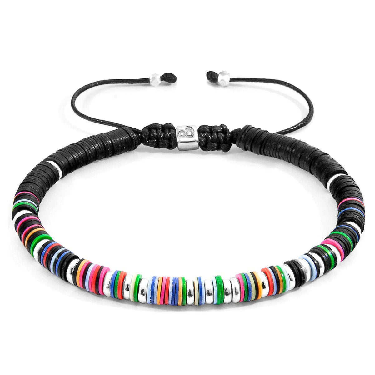 Multicoloured Kariba Silver and Vinyl Disc Macrame.