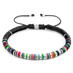 Multicoloured Kariba Silver and Vinyl Disc Macrame.