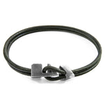 Racing Green Brixham Silver & Leather Bracelet.