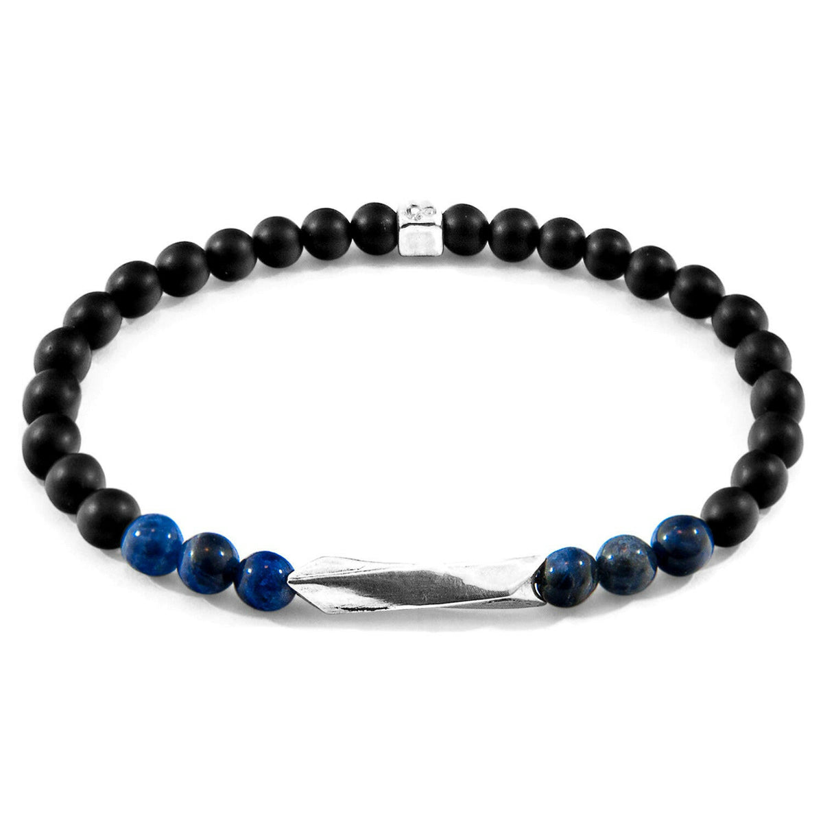 Blue Sodalite Orinoco Silver and Stone Bracelet.