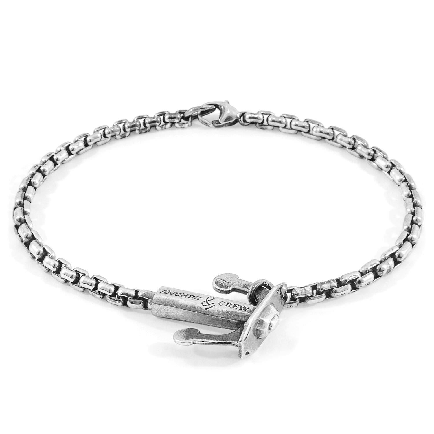 Union Anchor Silver Chain Bracelet.