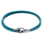 Ocean Blue Tenby Silver and Rope Bracelet.