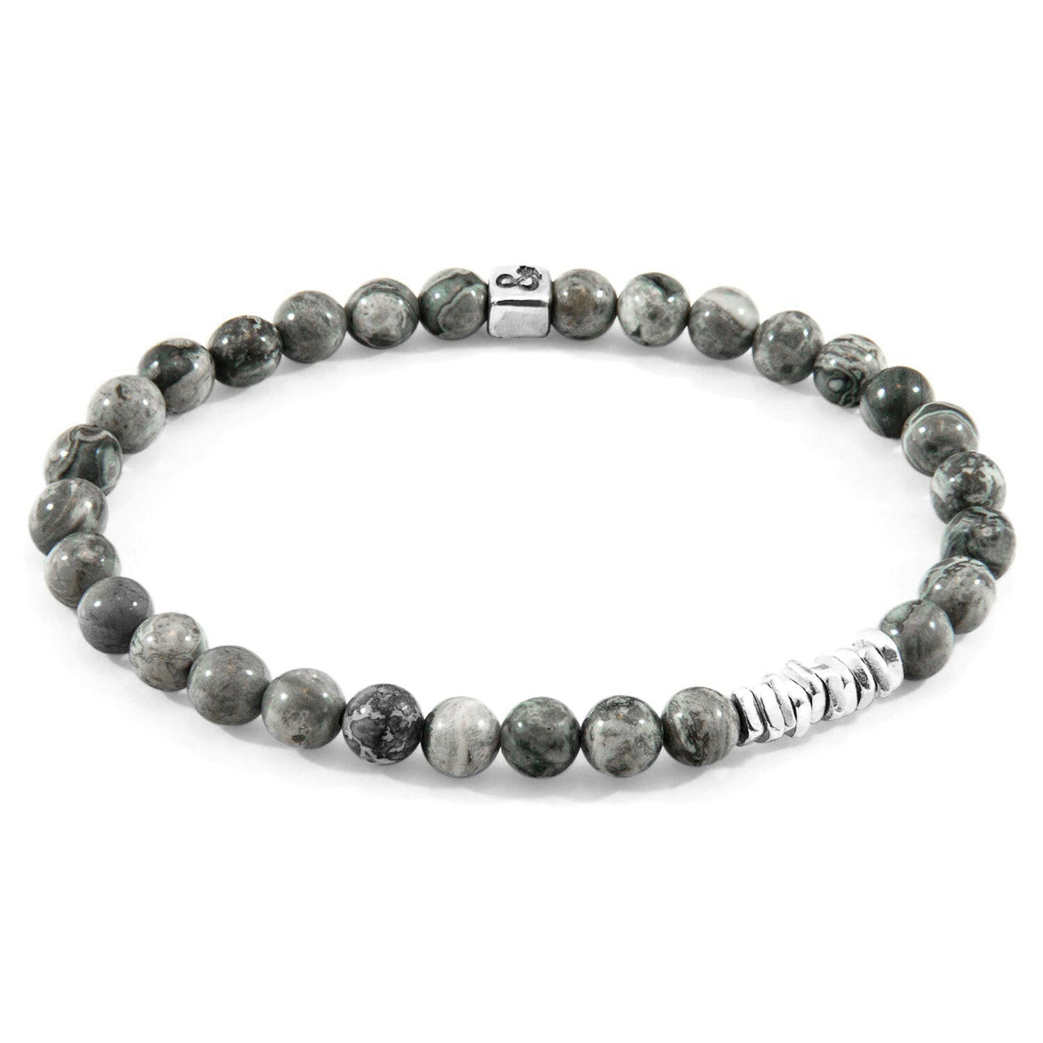 Grey Jasper Atrato Silver and Stone Bracelet.