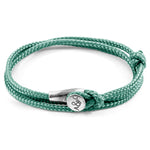 Mint Green Dundee Silver and Rope Bracelet.