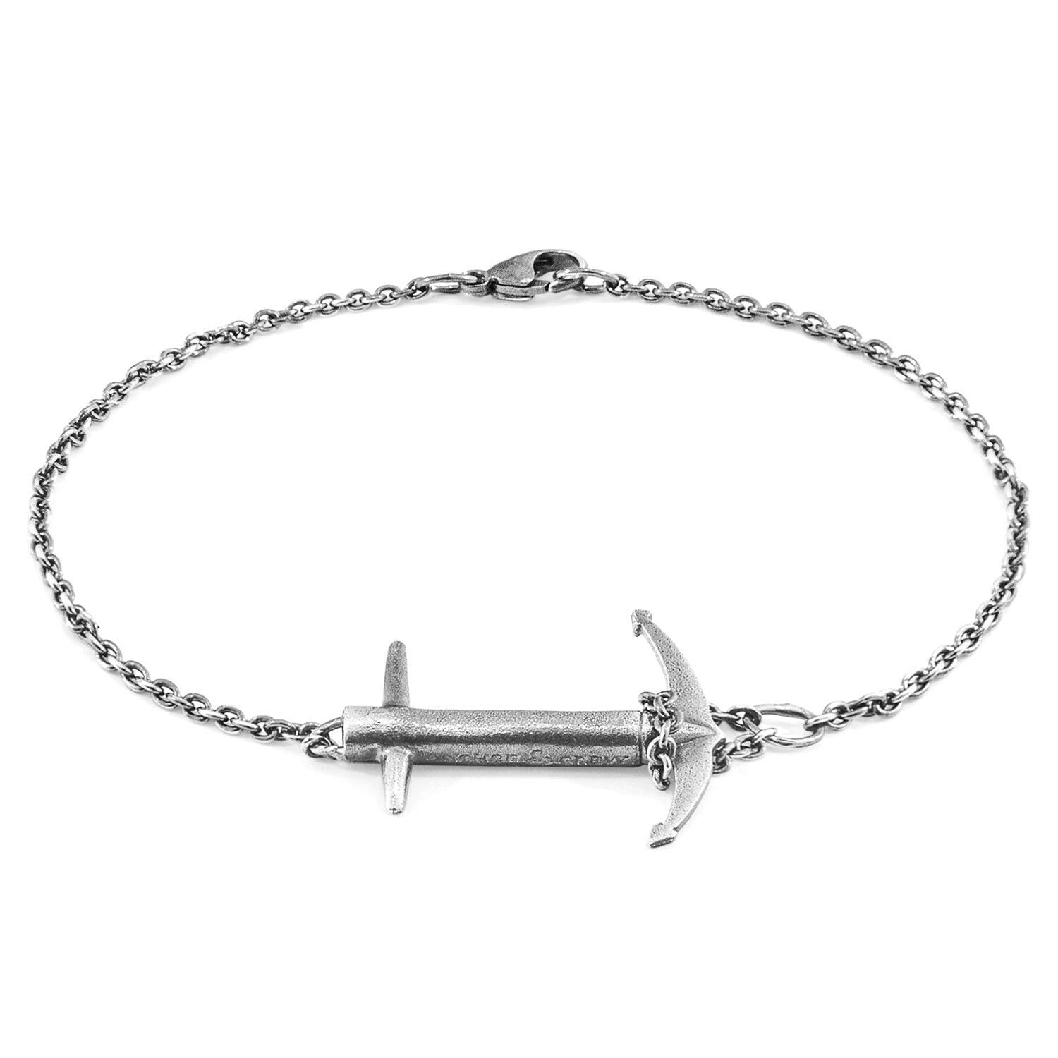 Admiral Anchor Silver Chain Bracelet.