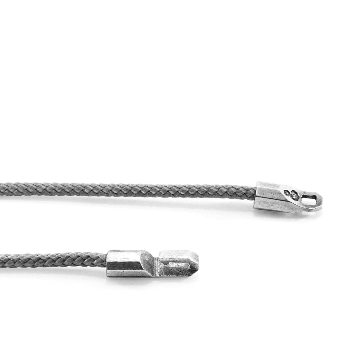 Classic Grey Talbot Silver and Rope Bracelet.