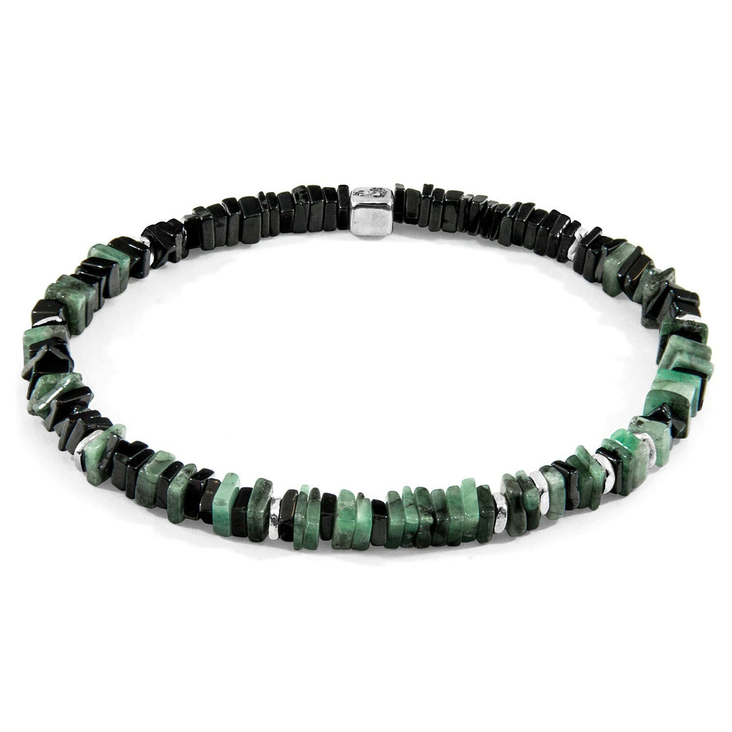 Green Emerald Innot Silver and Stone Bracelet.