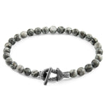 Grey Jasper Mantaro Silver and Stone Bracelet.