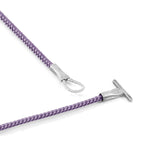 Lilac Purple Cambridge Silver and Rope Bracelet.