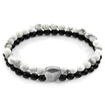 White Howlite Iguazu Silver and Stone Bracelet.