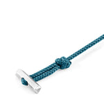 Ocean Blue Oxford Silver and Rope Bracelet.