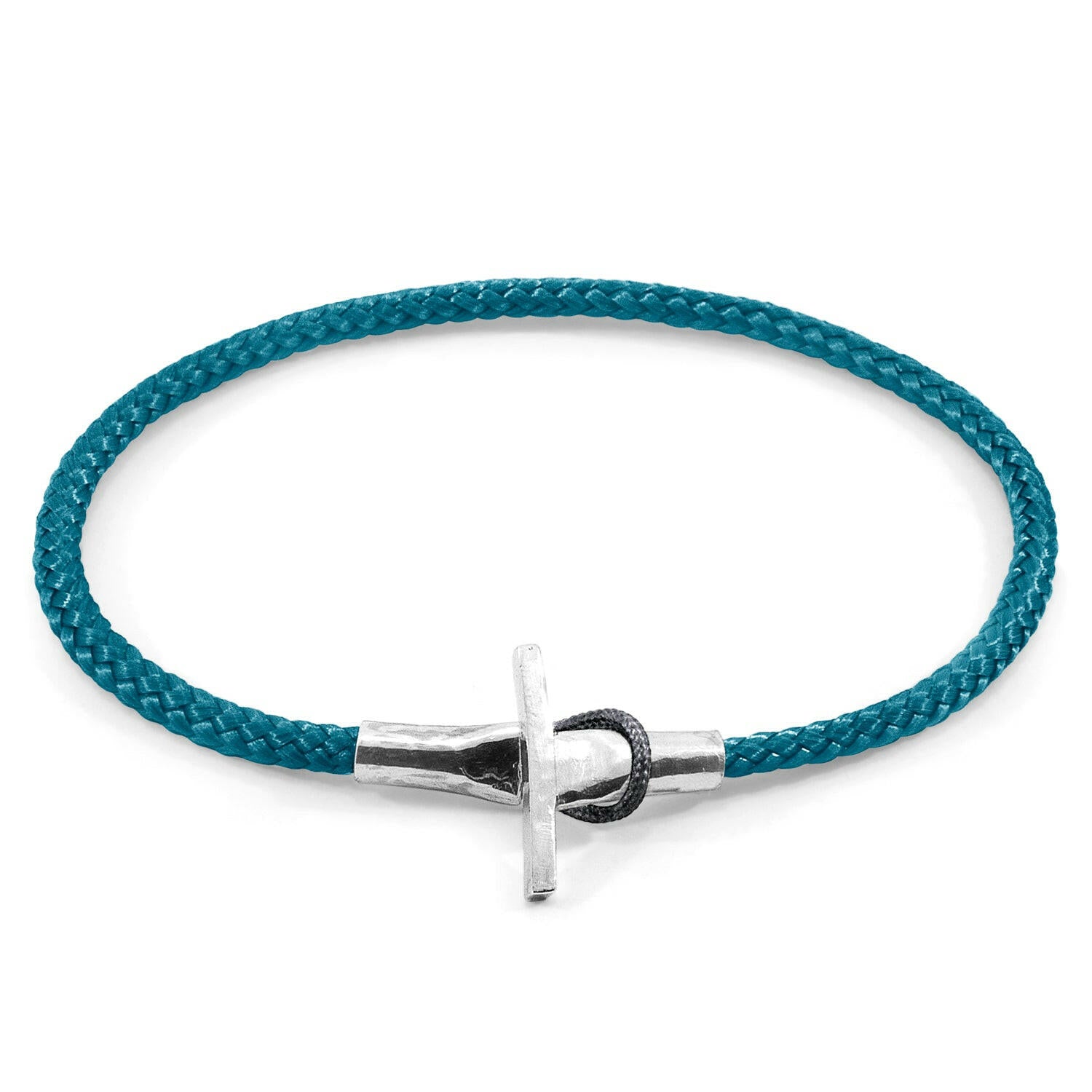 Ocean Blue Cambridge Silver and Rope Bracelet.