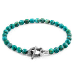 Blue Turquoise Mantaro Silver and Stone Bracelet.