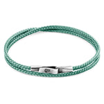 Mint Green Liverpool Silver and Rope Bracelet.