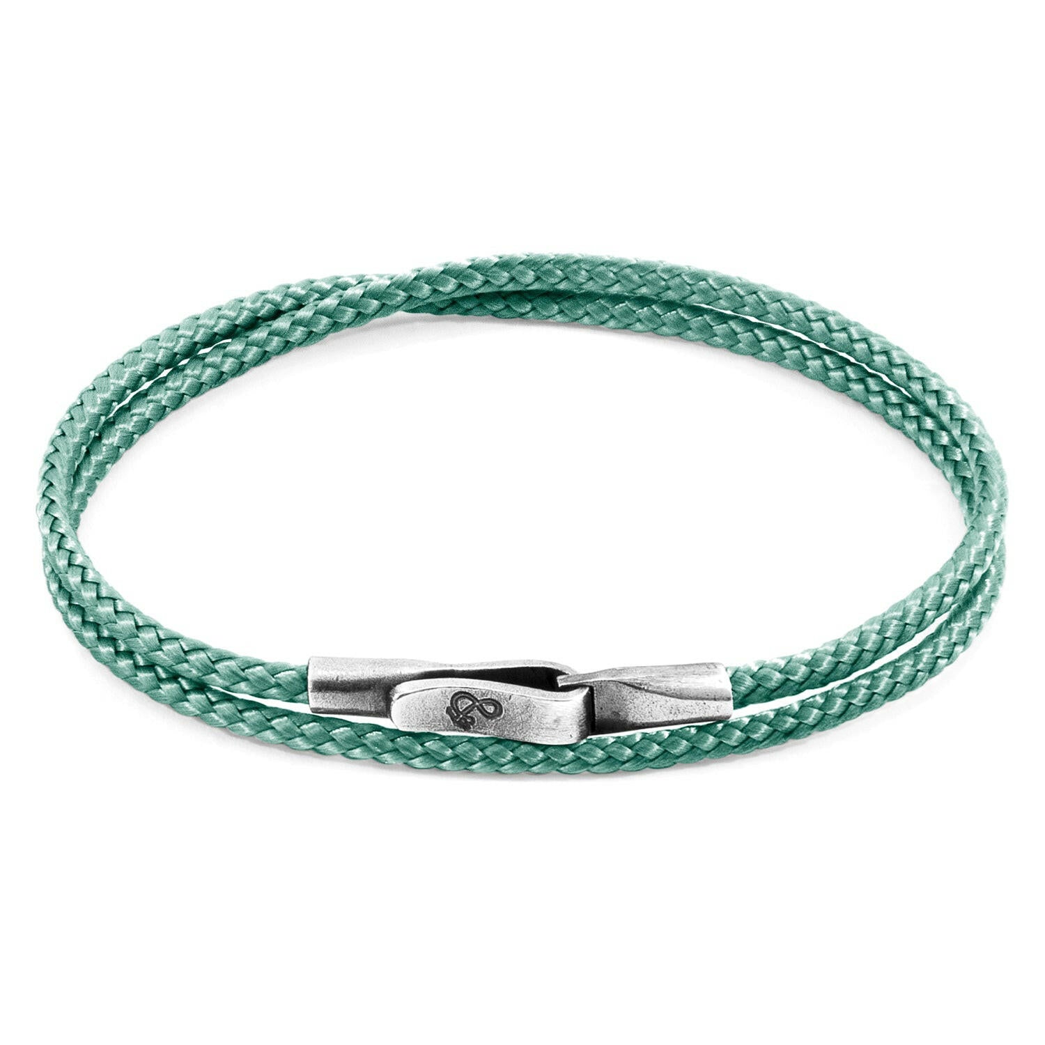 Mint Green Liverpool Silver and Rope Bracelet.