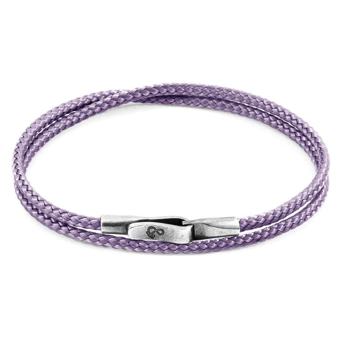 Lilac Purple Liverpool Silver and Rope Bracelet - Selectique 