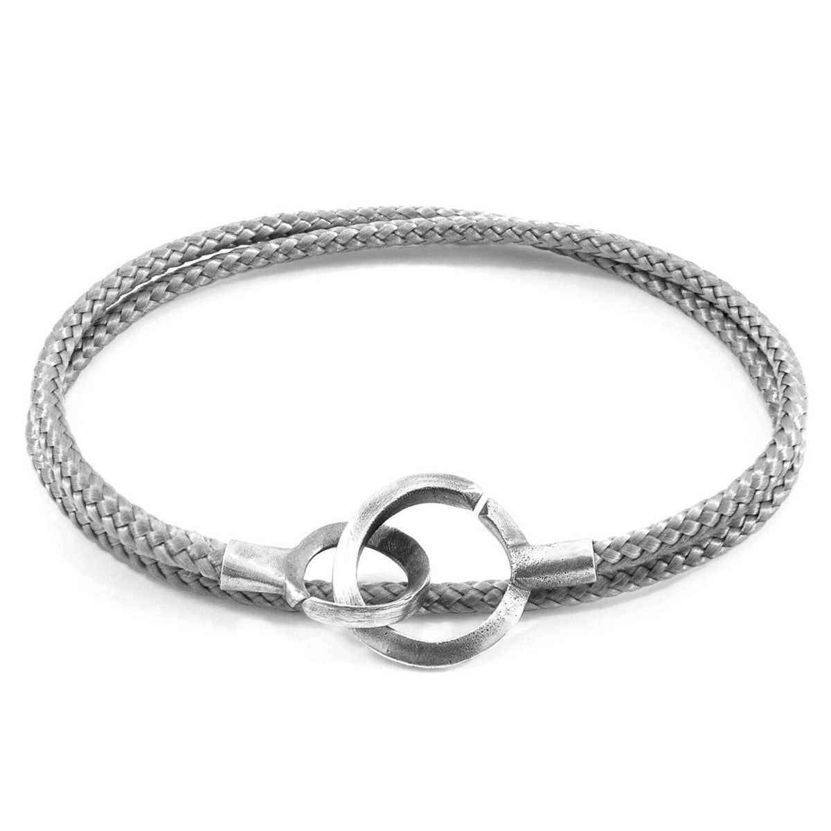 Classic Grey Montrose Silver and Rope Bracelet.